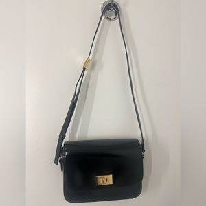 J Crew Black Edie Italian Leather Bag